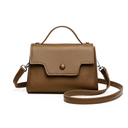 Sac à bandoulière en cuir brun, élégant et polyvalent, Fashionable LightlyLuxurious Versatile Crossbody ShoulderBag.
